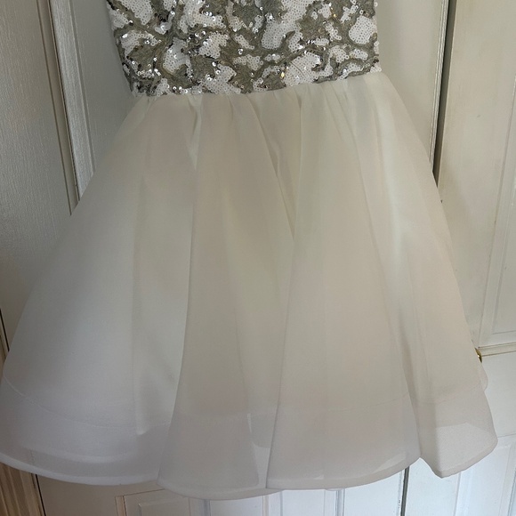 Glamour by Terani White Sequin Short Dress - Picture 5 of 6